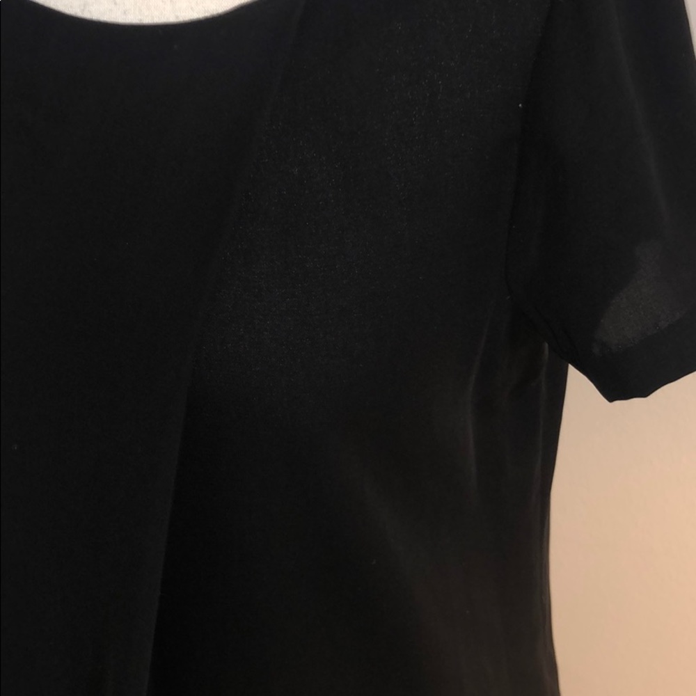 Zara Basic Short Sleeve Black Pullover Dress Xs - image 6